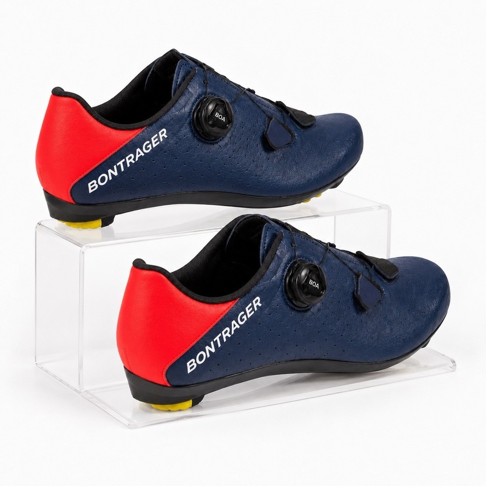 Bontrager Circuit Road Cycling Shoes Size 3.5 Navy Coral BOA W/Cleats 5253330